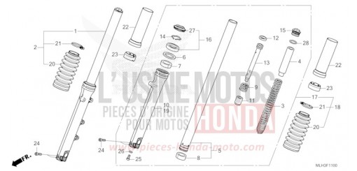 FOURCHETTE AVANT CMX500AR de 2024